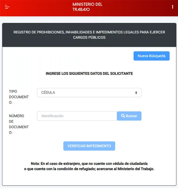 Certificado NO Tener Impedimento | Ejercer Cargo Público