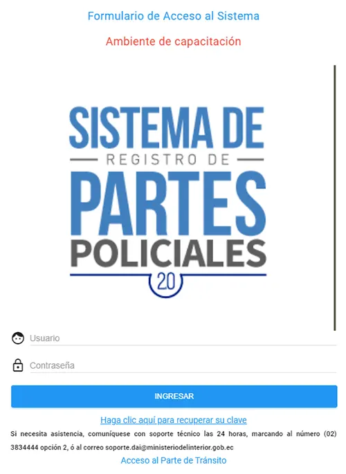 Parte Policial (2.0) | Policía Nacional Ecuador 2024