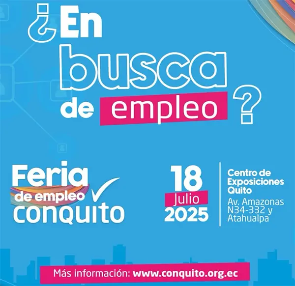 Feria de Empleo Conquito 2025 | Obt&eacute;n tu turno en l&iacute;nea