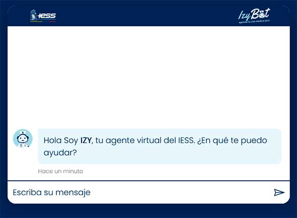 IZYBOT | Agendar Cita M&eacute;dica IESS | Chatbot Izybot
